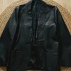 black leather jacket