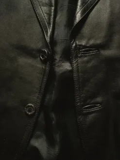 black leather jacket
