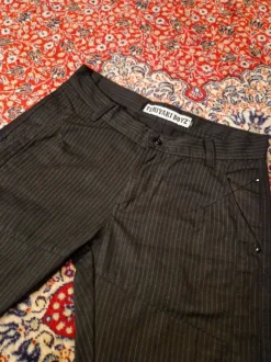 Black Pinstripe Men's Bermuda Shorts