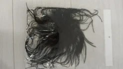 Black rose/feather pin