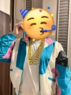 Bluza, kurtka oratalionowa w stylu lat 80