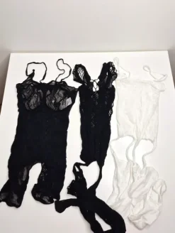 Bodystocking verkkoasu pitsiasu 3 kpl naiset koko S/M