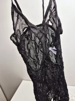 Bodystocking verkkoasu pitsiasu 3 kpl naiset koko S/M