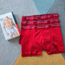 Bokserki męskie Tommy Hilfiger 3pack rozmiar m czerwone
