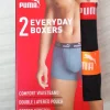 Bokserski męskie Puma rozmiar l,2-pak,czarne bawełniane