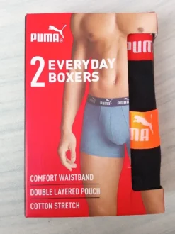 Bokserski męskie Puma rozmiar l,2-pak,czarne bawełniane