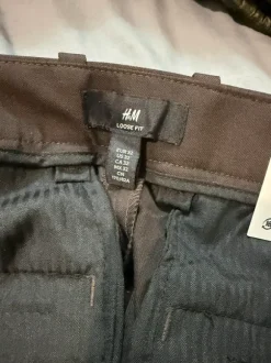 Brown Loose Fit Trousers H&M