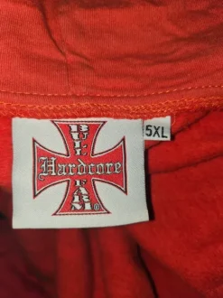 Bullfarm Hardcore miesten punainen vetoketjullinen huppari