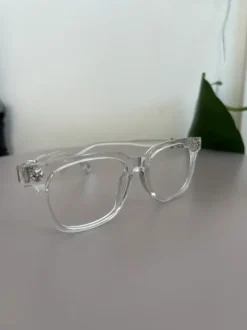 Clear and Silver tyyliset Chrome Hearts lasit