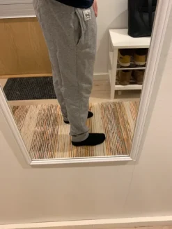 Harmaat college housut