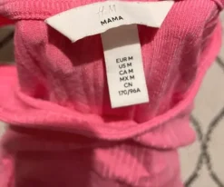 H&M pinkki raskausmekko