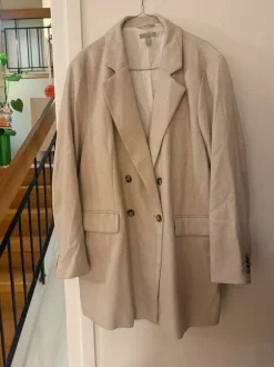 H&M vaalea oversized jakku