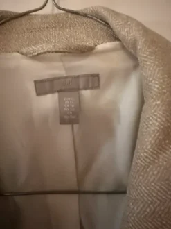 H&M vaalea oversized jakku