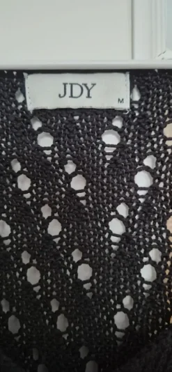 JDY musta neulemekko, virkattu mekko, koko M@