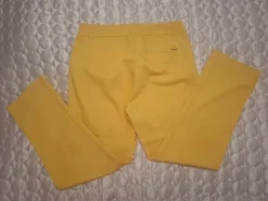 Keltainen jakku + housut puku. Ellen Tracy. Koko 36