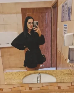 Kombinezon muslinowy czarny