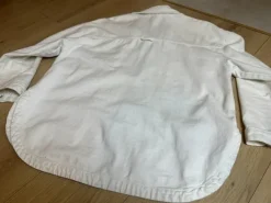 Marynarka kurtka jeansowa Stradivarius biała długa overshirt