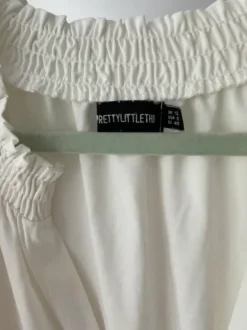 Śmietankowy szerokie nogawki kombinezon PLT rozm L