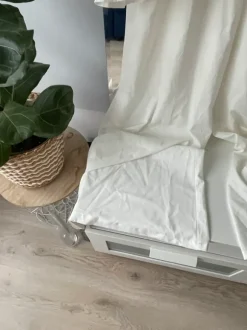 Śmietankowy szerokie nogawki kombinezon PLT rozm L