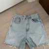 Mom fit denim shorts