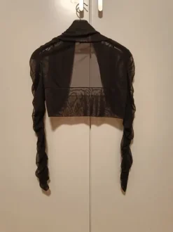 Musta läpikuultava bolero M