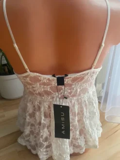 New Yorker, amisu, biały top koronkowy M