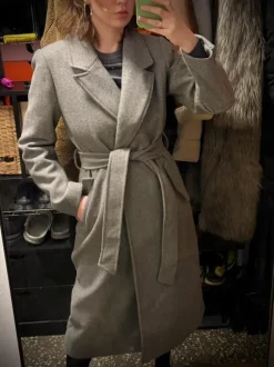 Płaszcz szary S Reserved wiązany