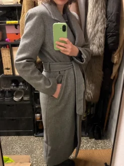 Płaszcz szary S Reserved wiązany