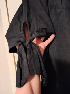 Peura moda tummansininen pellavatunika