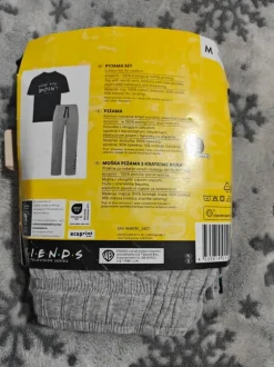 Piżama męska bawełniana F.R.i.E.n.d.S komplet koszulka długi rękaw i długie spodnie, r. M 48/50