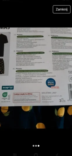 Piżama męska M Livergy