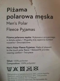 Piżama męska polarowa bardzo ciepła M