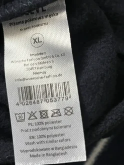 piżama męska polarowa długi rękaw