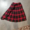 Plated midi skirt, Scottish checkered/ tartan pattern