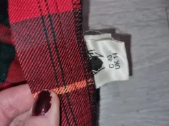 Plated midi skirt, Scottish checkered/ tartan pattern