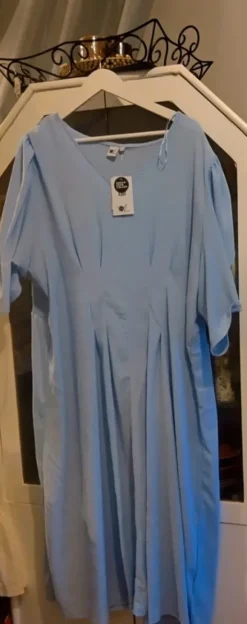 Pola plus vaaleansininen mekko koko 56-58