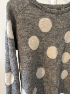 Polka-dot knit sweater