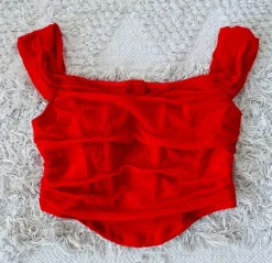 Punainen korsettitoppi M