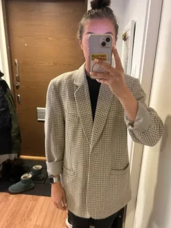 Ruudullinen vintage bleiseri