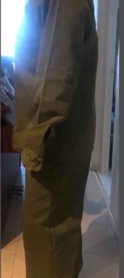 70s shirt field jacket green button up m