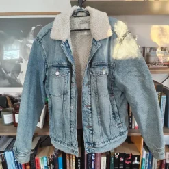 Sherpa denim winter jacket