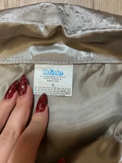 srebrna disco koszula z falbanami lata 70 z żabotem