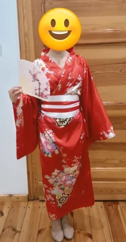 Strój Japonki - Kimono z dodatkami