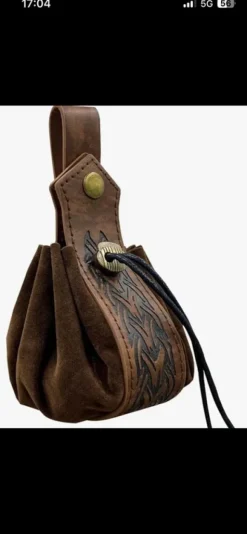 Torebka sakwa wikinga , średniowieczna Czarna