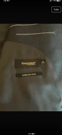 Tummanharmaa puku 56