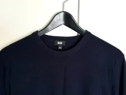 Uniqlo merinovillaneule – erittäin hieno merinovilla, laivastonsininen (S)