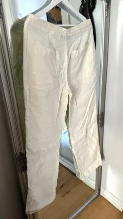 Vaaleat miesten H&M-merkkiset pellavahousut, koko 31