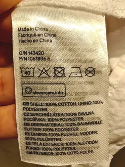 Valkoinen äitiys pusero puuvillaa, S