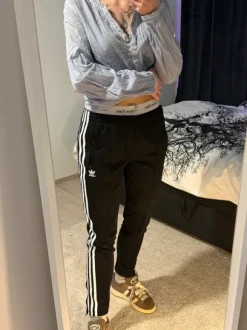 Velour Adidas track pants