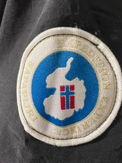 Vintage Napapijri Geographic Expedition Winter Jacket Black Hooded Anorak Y2K Size M